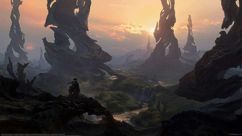 Fantasy landscape wallpaper or background