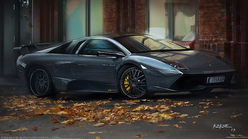 Lamborghini speed painting wallpaper or background