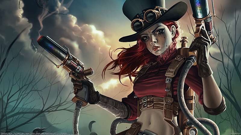 Steampunk Warrior - The Dragon Lady wallpaper or background