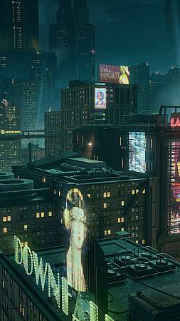 Artificial Detective - City at night Mobile Vertical wallpaper