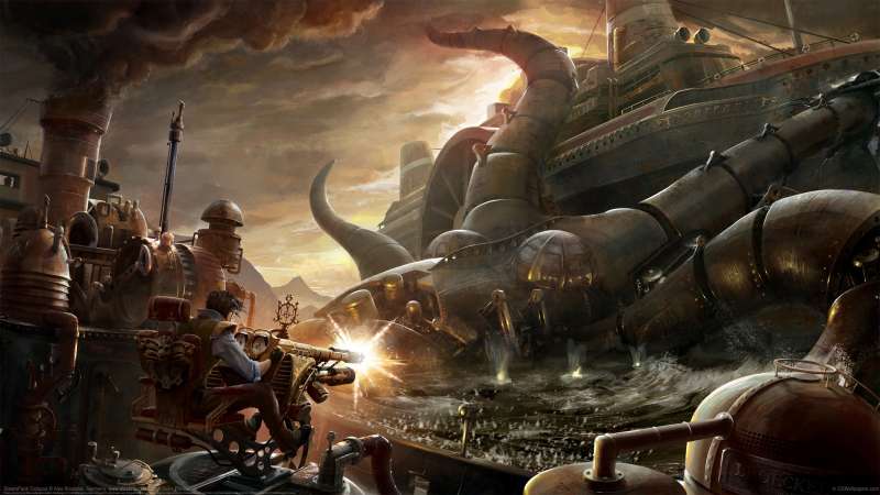 SteamPunk Octopus wallpaper or background