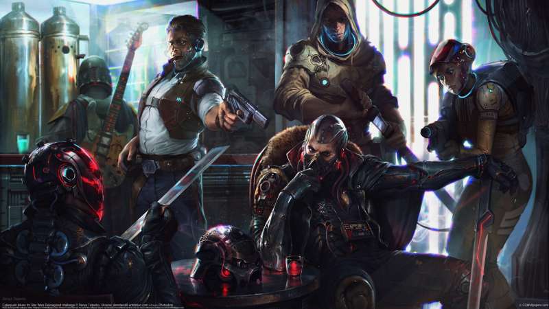 Cyberpunk bikers for Star Wars Reimagined challenge wallpaper or background