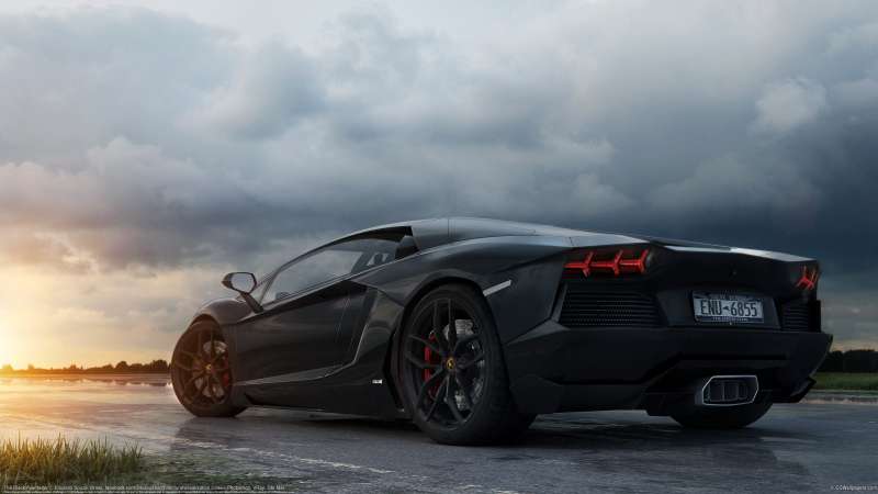 The Black Aventador wallpaper or background