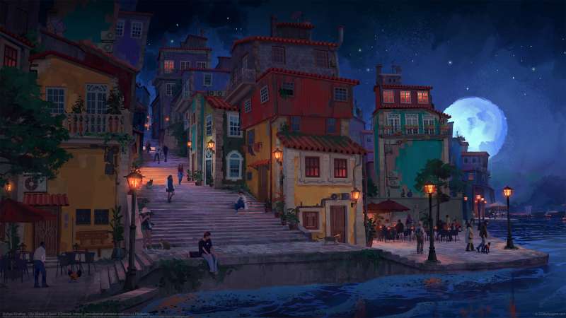 Stylised Brushes - City Streets wallpaper or background