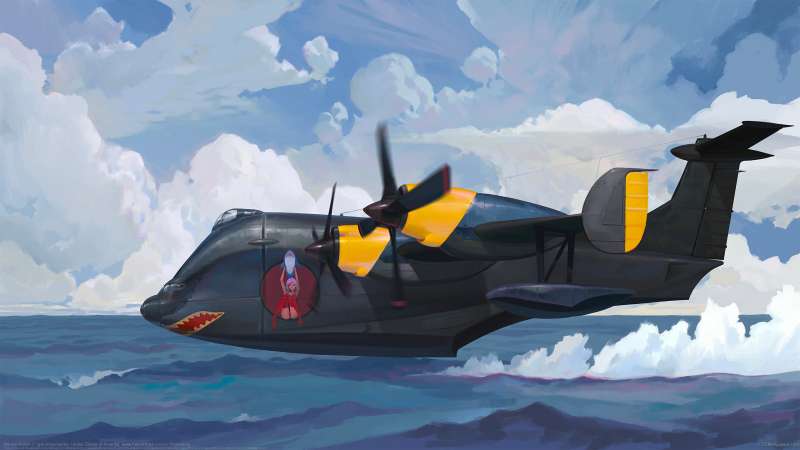Marine sketch wallpaper or background