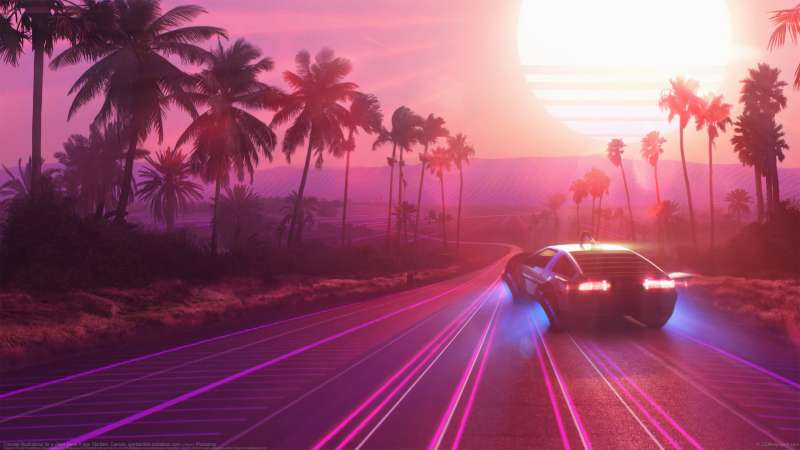 Concept illustrations for a video game wallpaper or background