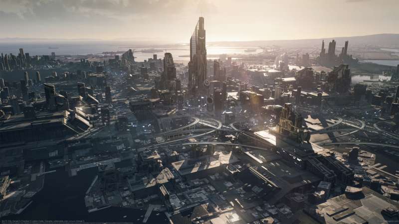 Sci Fi City Unreal 5 Practice wallpaper or background