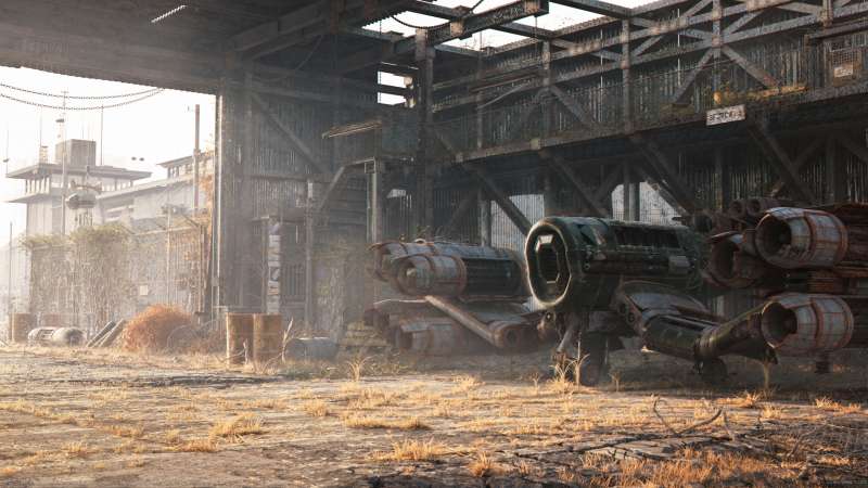 Old hangar wallpaper or background