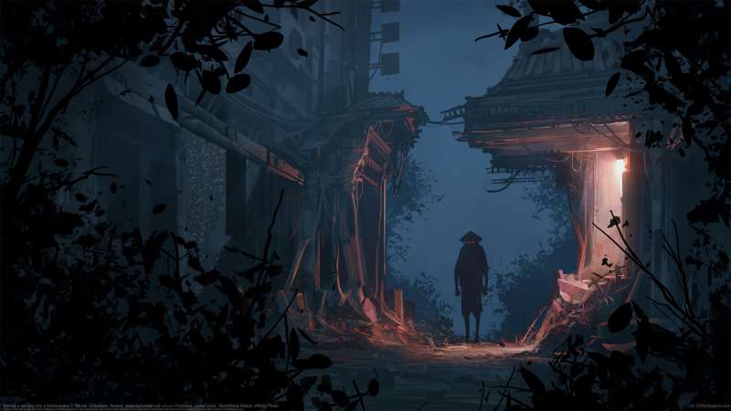 Making a painting into a Movie-scene wallpaper or background