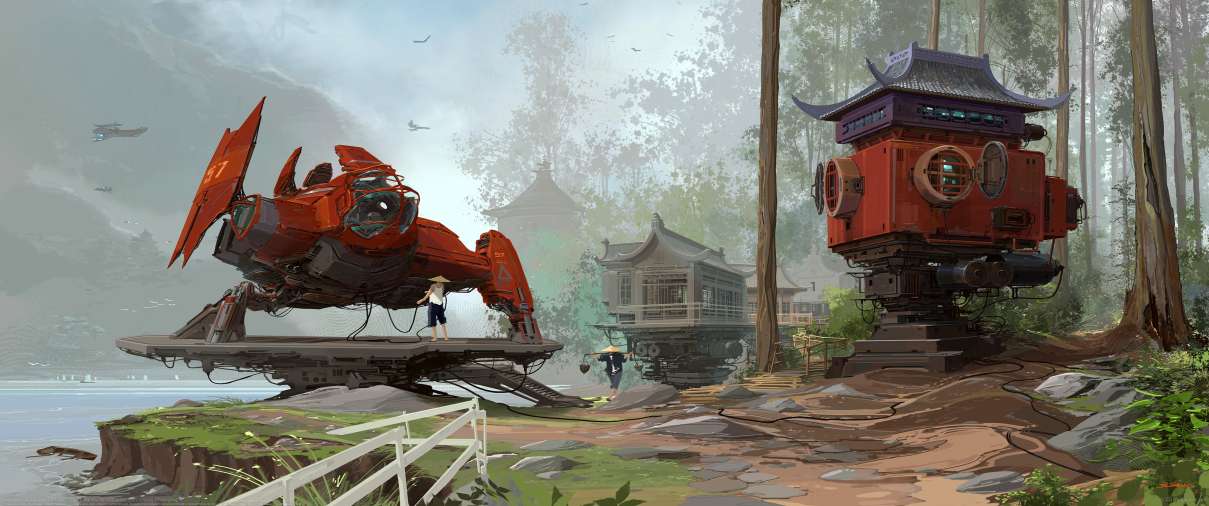 Village ultrawide wallpaper