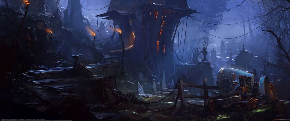 Cementerio ultrawide wallpaper