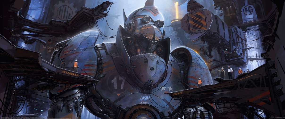 Argentum Mech ultrawide wallpaper