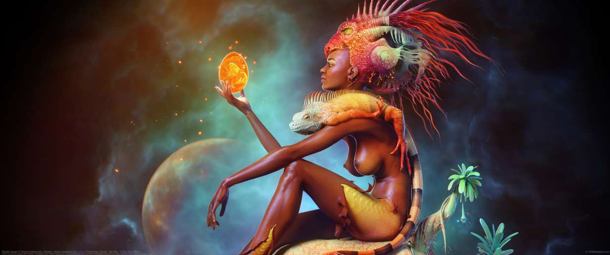 Reptile Queen ultrawide wallpaper