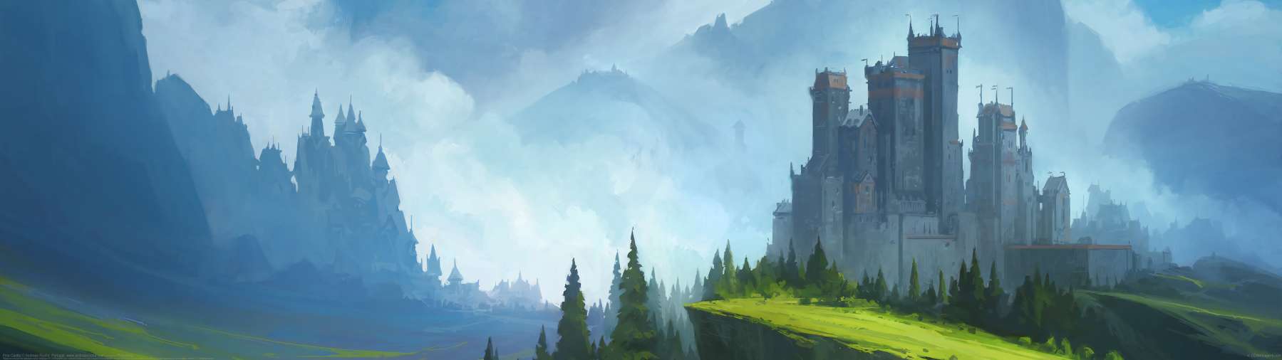 Pine Castle ultrawide wallpaper