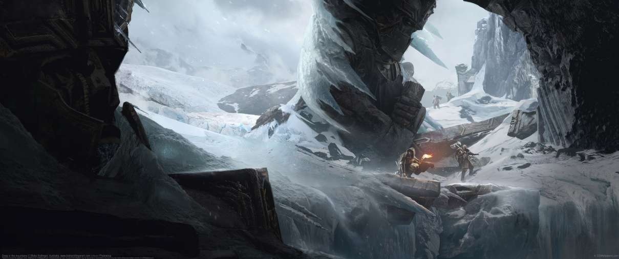 Deep in the mountains ultrawide wallpaper
