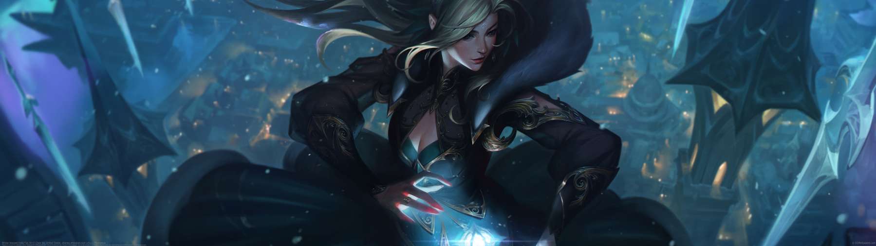 Winter blessed Irelia Fan Art ultrawide wallpaper