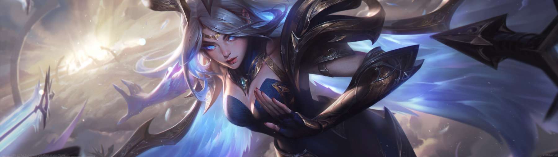 DawnBringer Irelia fan art ultrawide wallpaper