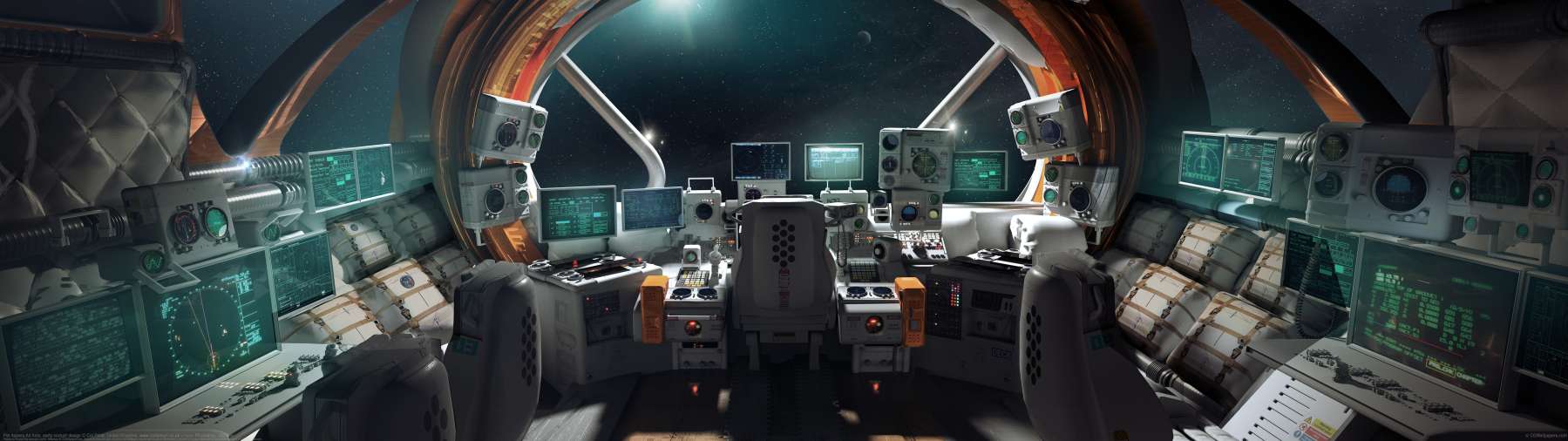 Per Aspera Ad Asta: early cockpit design ultrawide wallpaper