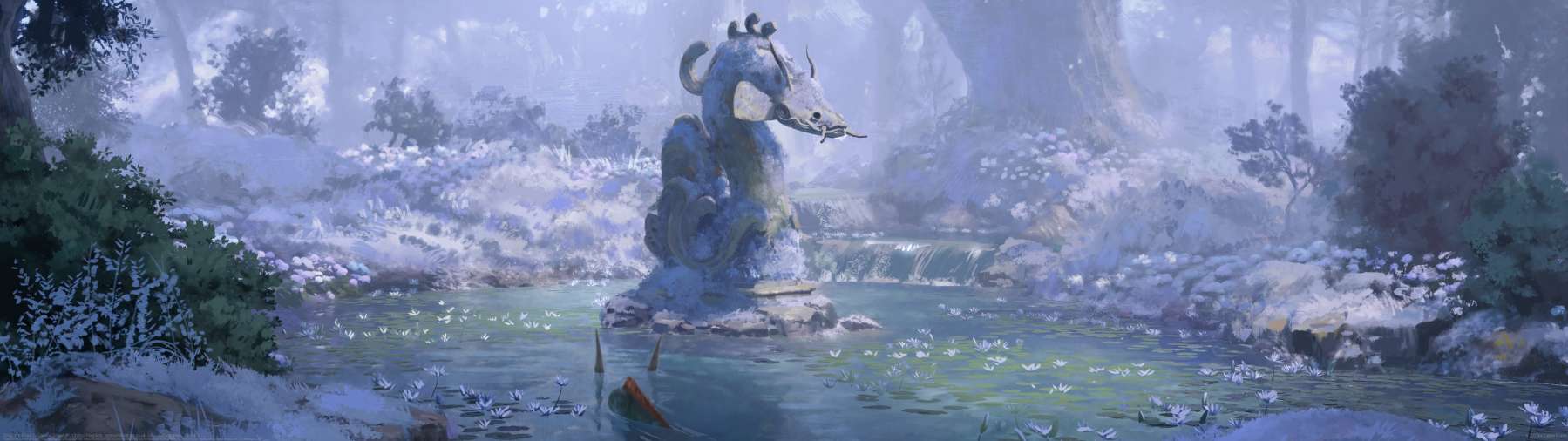 Dragon's Pond ultrawide wallpaper