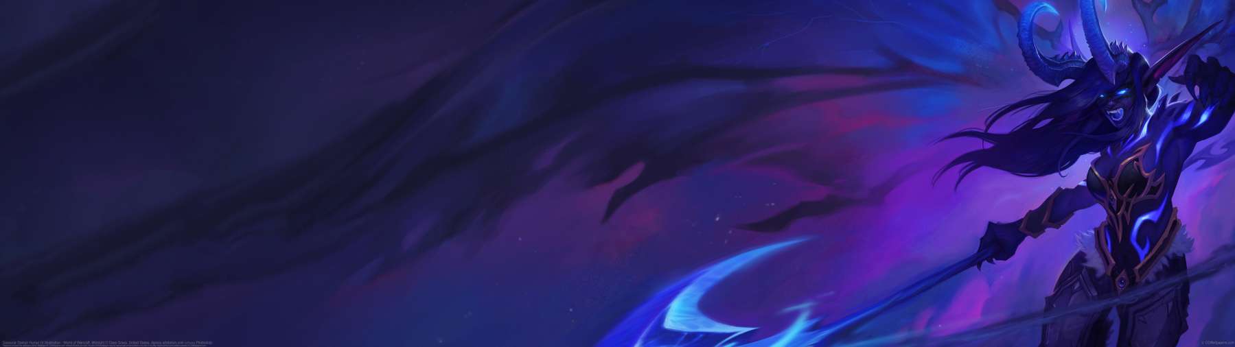 Devourer Demon Hunter UI Illustration - World of Warcraft: Midnight ultrawide wallpaper