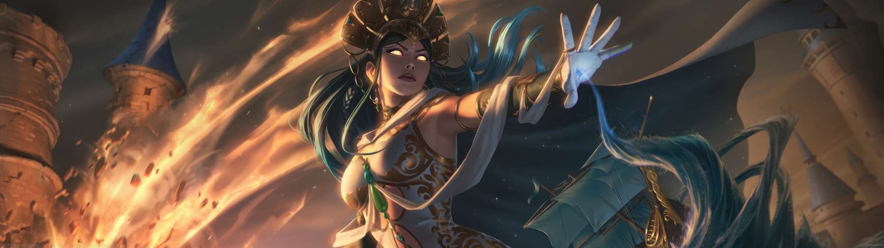 Lana Solaris - Splash Commission ultrawide wallpaper