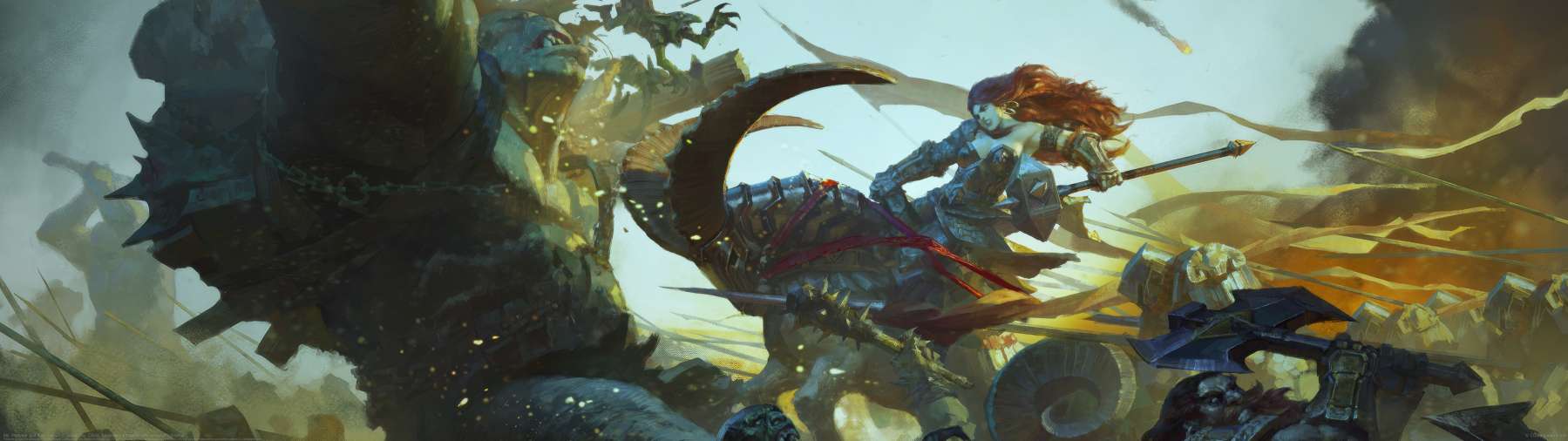 Ms. Hammer and Ram Legion ultrawide wallpaper