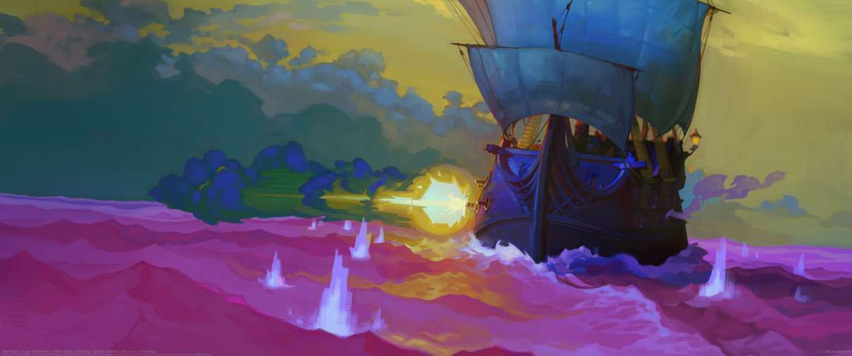 Red Ocean ultrawide wallpaper