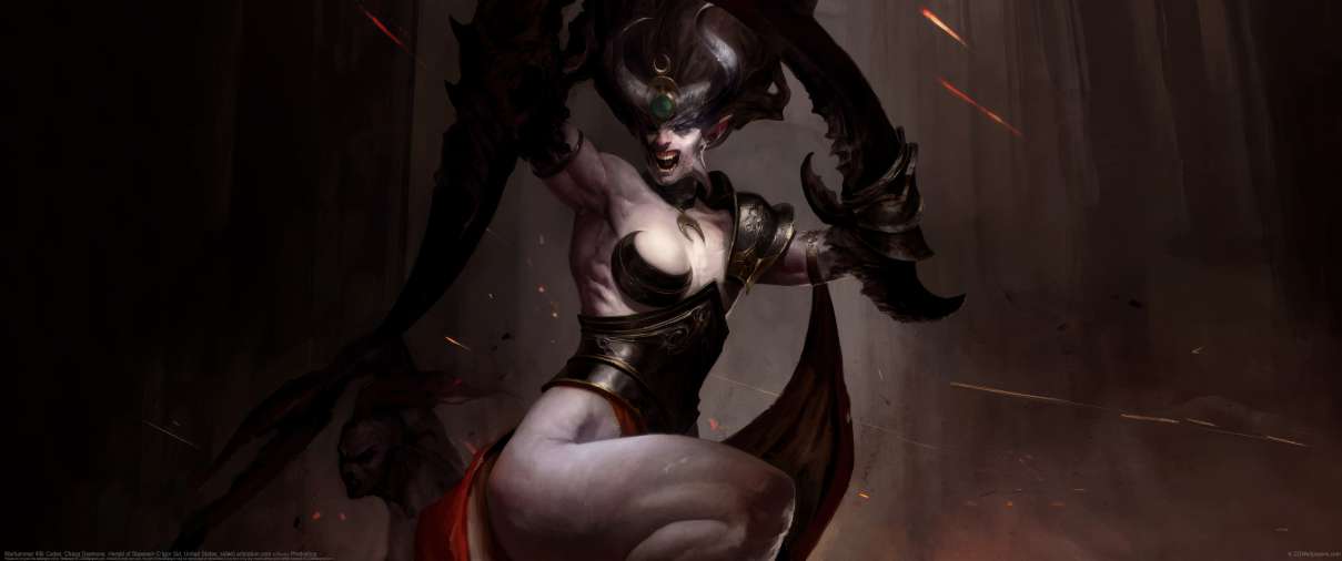 Warhammer 40k Codex: Chaos Daemons. Herald of Slaanesh ultrawide wallpaper