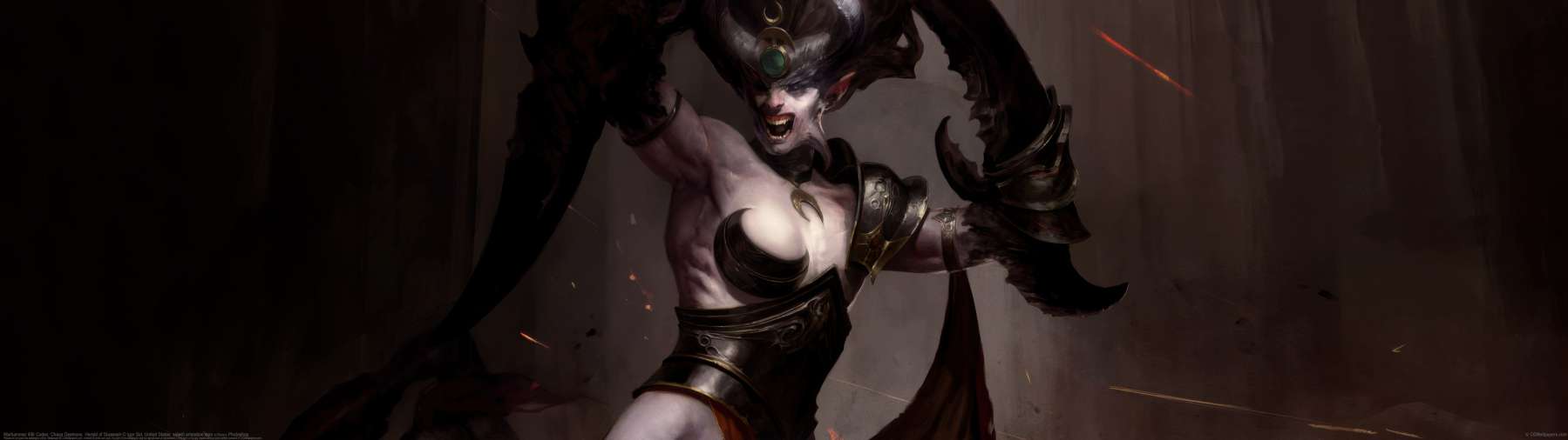 Warhammer 40k Codex: Chaos Daemons. Herald of Slaanesh ultrawide wallpaper