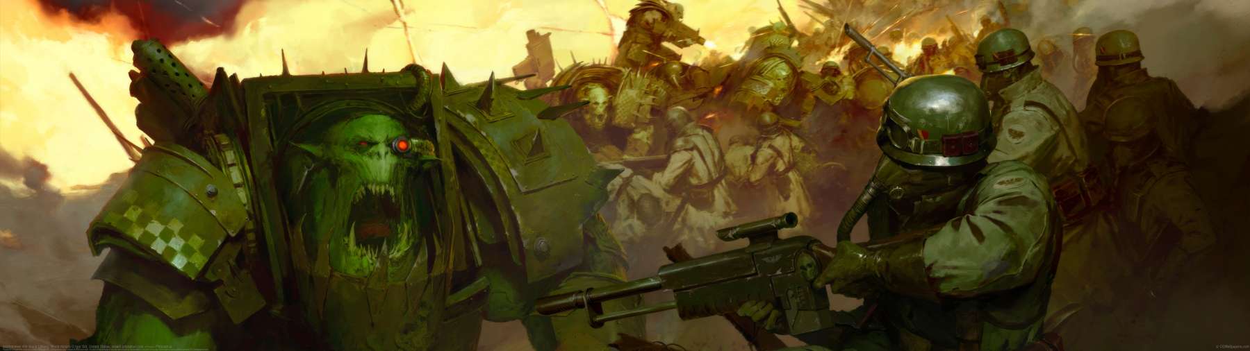 Warhammer 40k Black Library: World Ablaze ultrawide wallpaper