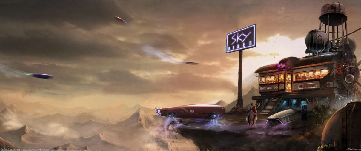 Sky Diner ultrawide wallpaper