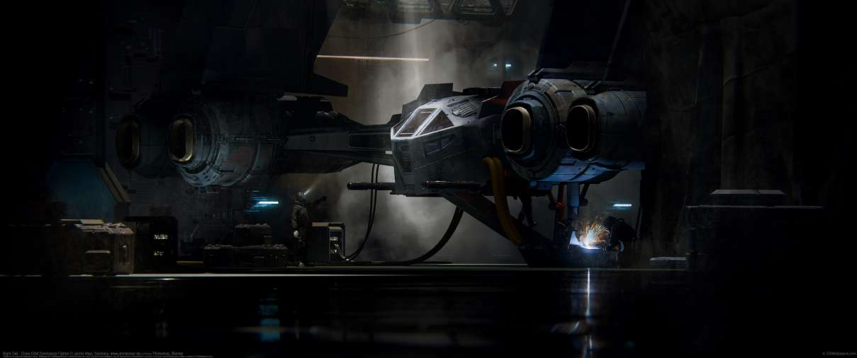 Night Owl - Close Orbit Dominance Fighter ultrawide wallpaper