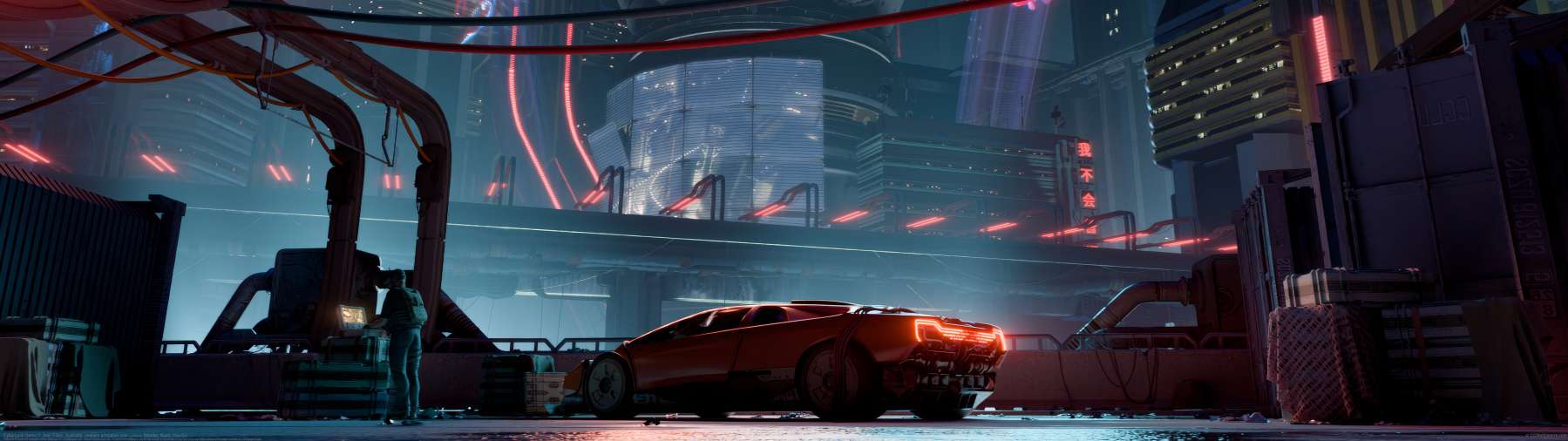 Cyberpunk Demo ultrawide wallpaper