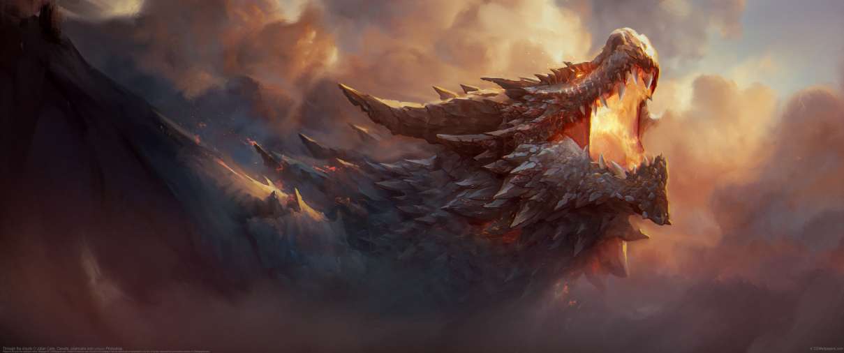 Through the clouds ultrawide wallpaper