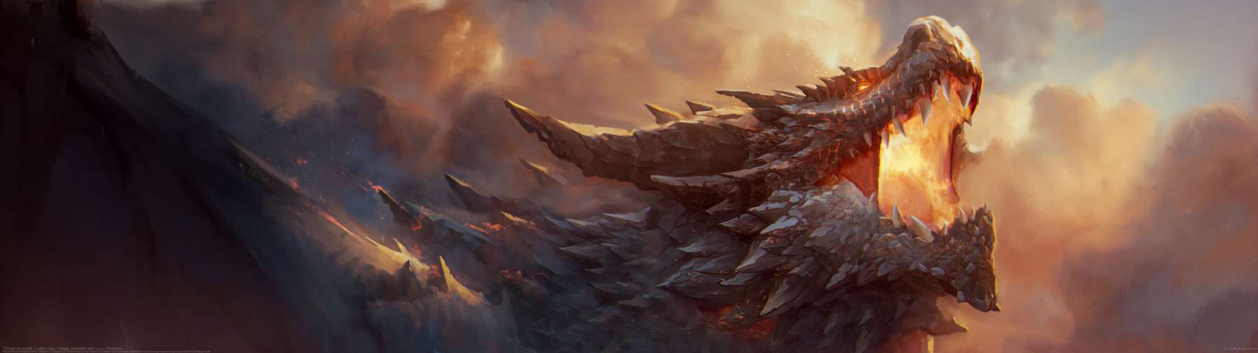 Through the clouds ultrawide wallpaper