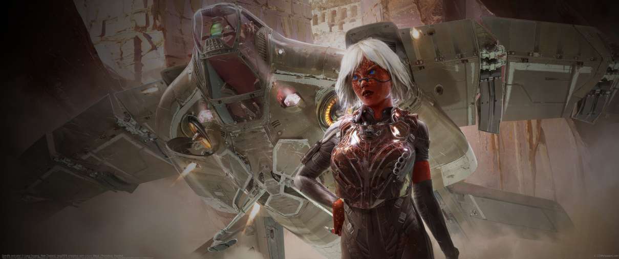 Sandfly and pilot ultrawide wallpaper