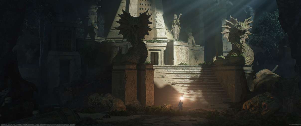 Temples Of The Dark Sun: Courtyard ultrawide wallpaper