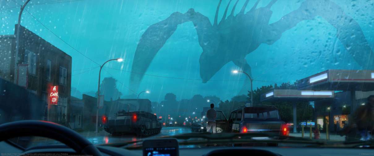 Monster Attack ultrawide wallpaper