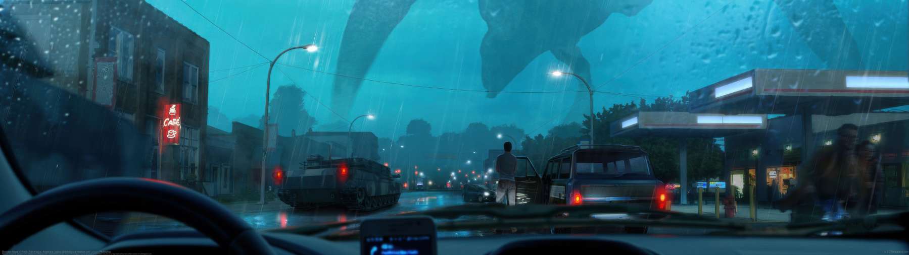 Monster Attack ultrawide wallpaper