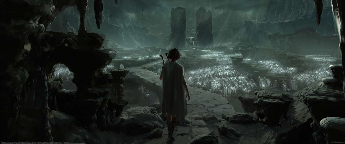 Orpheus journey to Hades ultrawide wallpaper