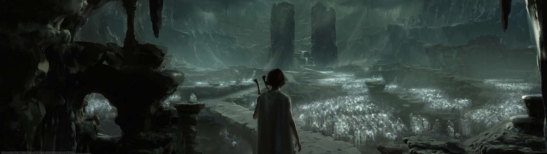 Orpheus journey to Hades ultrawide wallpaper