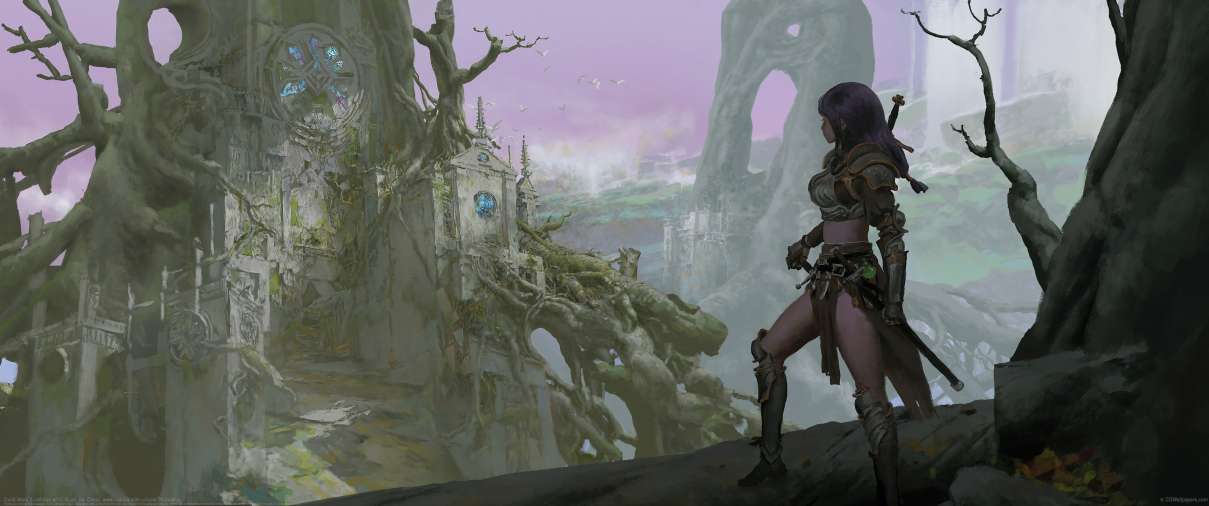 Guild Wars 2 concept art ultrawide wallpaper