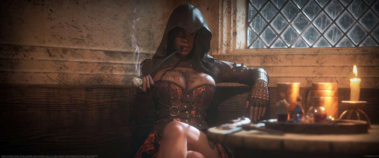 Assasin Onnikfa ultrawide wallpaper