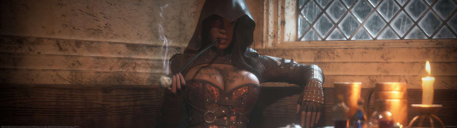 Assasin Onnikfa ultrawide wallpaper