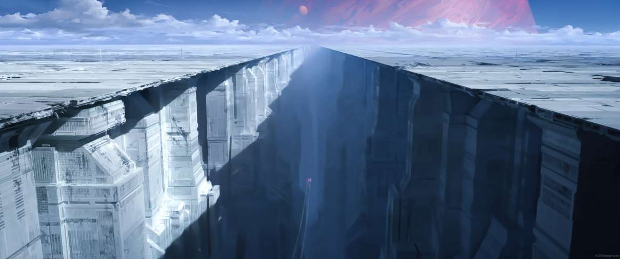 Abandoned planet ultrawide wallpaper