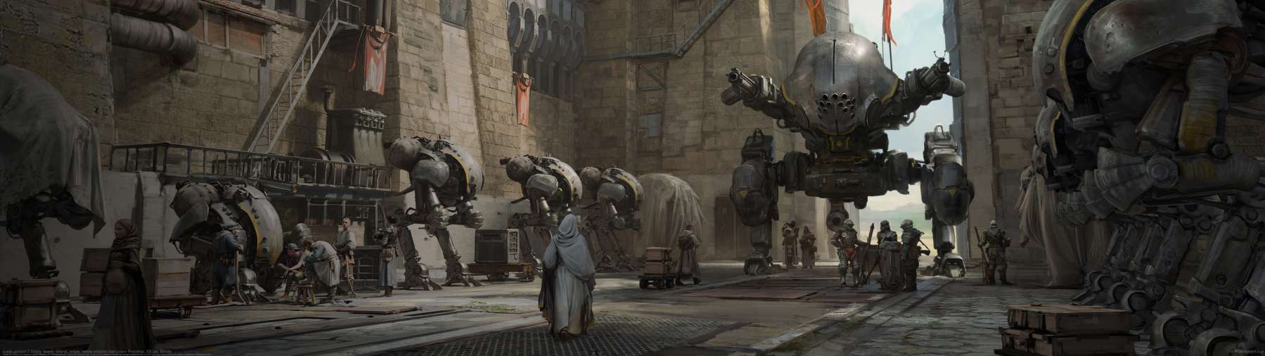 Castle garrison ultrawide wallpaper