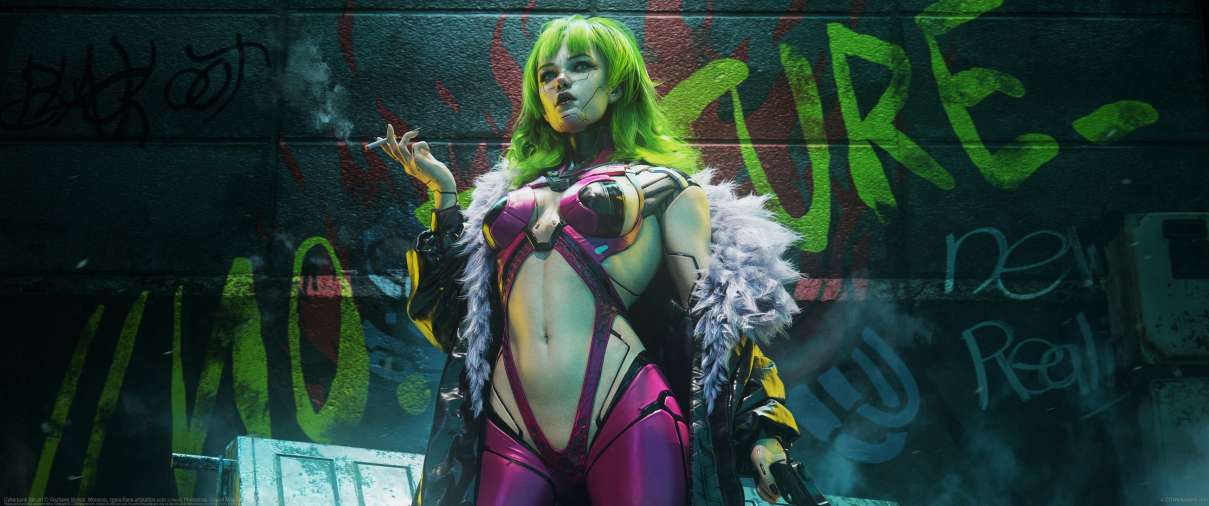 Cyberpunk fan art ultrawide wallpaper