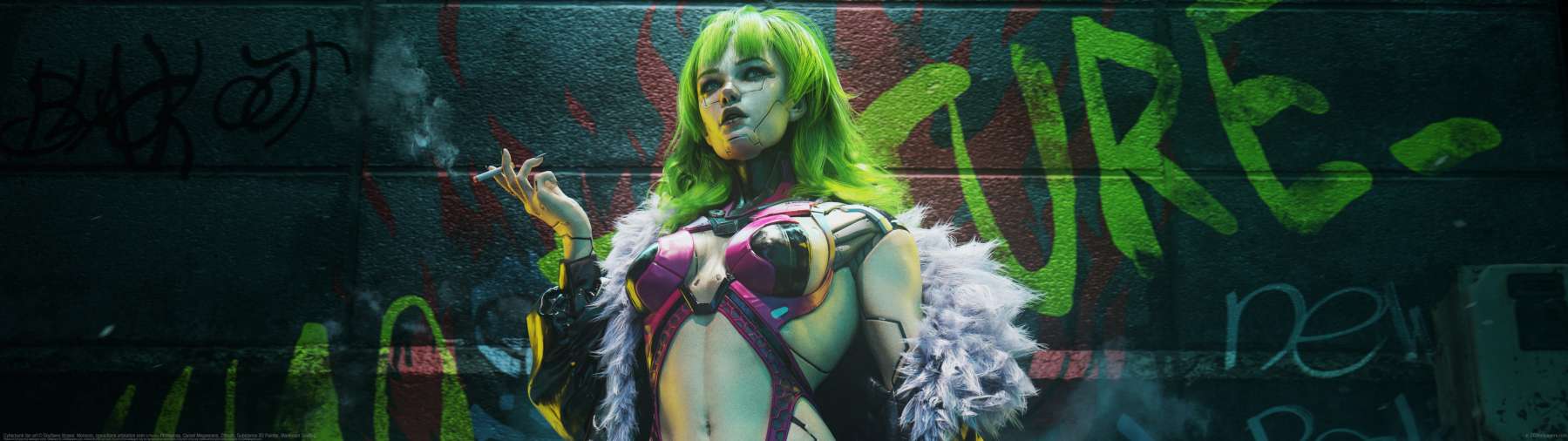 Cyberpunk fan art ultrawide wallpaper