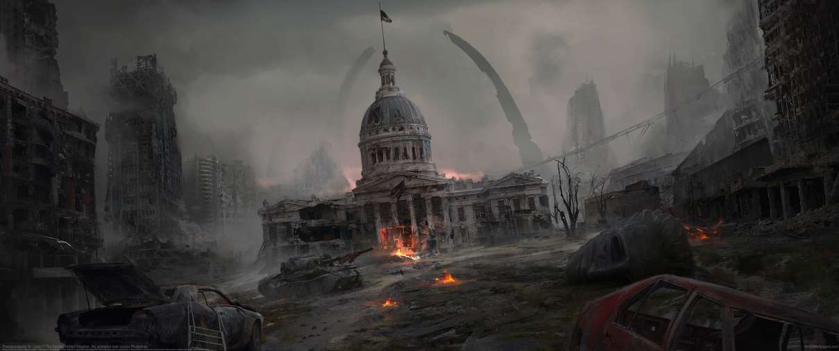 Postapocalyptic St. Louis ultrawide wallpaper