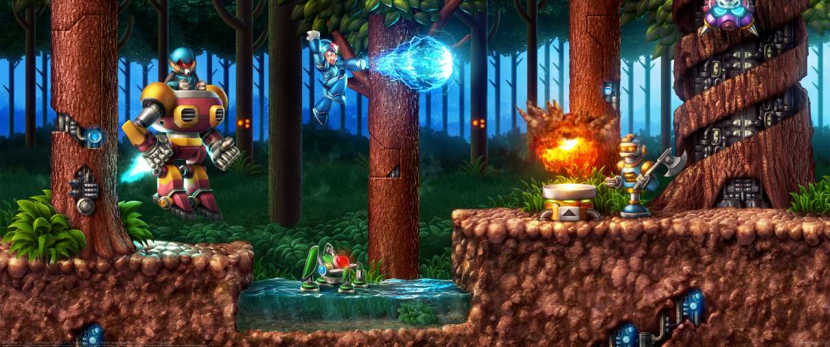 Mega Man X - Sting Chameleon's Stage ultrawide wallpaper